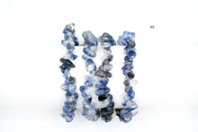 画像をギャラリービューアに読み込む, (#8-13)デュモルチェライト イン クォーツ ゴムブレス タンブルチューブ