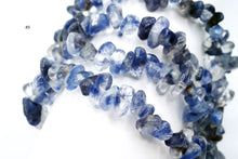 画像をギャラリービューアに読み込む, (#8-13)デュモルチェライト イン クォーツ ゴムブレス タンブルチューブ