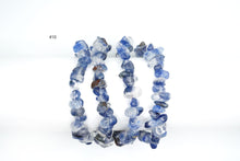 画像をギャラリービューアに読み込む, (#8-13)デュモルチェライト イン クォーツ ゴムブレス タンブルチューブ