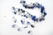 画像をギャラリービューアに読み込む, (#8-13)デュモルチェライト イン クォーツ ゴムブレス タンブルチューブ