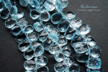 画像をギャラリービューアに読み込む, (S/M,半連/1連)上質 スカイブルートパーズ ファセット ペアシェイプ