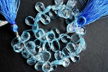 画像をギャラリービューアに読み込む, (S/M,半連/1連)上質 スカイブルートパーズ ファセット ペアシェイプ