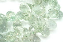 Load image into Gallery viewer, (M/L、半連/1連) 宝石質 グリーンアメシスト 20cm ファセットドロップ