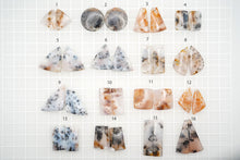 画像をギャラリービューアに読み込む, 5/24(No.1-16)デンドライトアゲート ペアルース 穴あり カボション デンドリティックアゲート