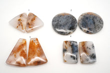 画像をギャラリービューアに読み込む, 5/24(No.1-16)デンドライトアゲート ペアルース 穴あり カボション デンドリティックアゲート
