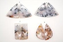 画像をギャラリービューアに読み込む, 5/24(No.1-16)デンドライトアゲート ペアルース 穴あり カボション デンドリティックアゲート