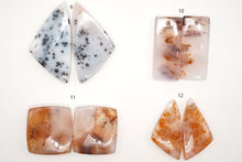 画像をギャラリービューアに読み込む, 5/24(No.1-16)デンドライトアゲート ペアルース 穴あり カボション デンドリティックアゲート