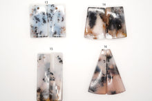 画像をギャラリービューアに読み込む, 5/24(No.1-16)デンドライトアゲート ペアルース 穴あり カボション デンドリティックアゲート