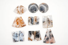 画像をギャラリービューアに読み込む, 5/24(No.1-16)デンドライトアゲート ペアルース 穴あり カボション デンドリティックアゲート