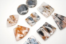 画像をギャラリービューアに読み込む, 5/24(No.1-16)デンドライトアゲート ペアルース 穴あり カボション デンドリティックアゲート