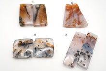 画像をギャラリービューアに読み込む, 5/24(No.17-32)高品質 デンドライトアゲート ペアルース 穴あり カボション デンドリティックアゲート