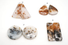画像をギャラリービューアに読み込む, 5/24(No.17-32)高品質 デンドライトアゲート ペアルース 穴あり カボション デンドリティックアゲート