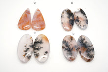 画像をギャラリービューアに読み込む, 5/24(No.17-32)高品質 デンドライトアゲート ペアルース 穴あり カボション デンドリティックアゲート