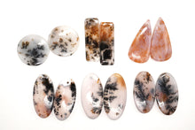 画像をギャラリービューアに読み込む, 5/24(No.17-32)高品質 デンドライトアゲート ペアルース 穴あり カボション デンドリティックアゲート
