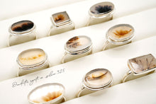 Load image into Gallery viewer, (No.1-9)デンドライトアゲート 銀製リング 生地 デンドリティックアゲート