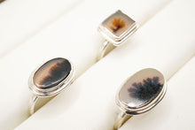 Load image into Gallery viewer, (No.1-9)デンドライトアゲート 銀製リング 生地 デンドリティックアゲート