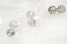 Load image into Gallery viewer, (2pc)ブラックルチルインクォーツ 丸玉 トルマリンクォーツ