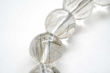 Load image into Gallery viewer, (2pc)シルバールチルインクォーツ 丸玉 ルチル