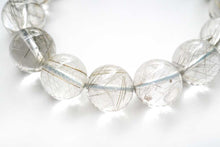 Load image into Gallery viewer, (2pc)シルバールチルインクォーツ 丸玉 ルチル