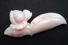 Load image into Gallery viewer, (#35-38)ピンク珊瑚 フラワーカービング ルース カボション 彫り