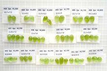 画像をギャラリービューアに読み込む, (#26-#59)アフガニスタン産 ペリドット ペアルース 3pcs 4pc 穴あき