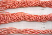 画像をギャラリービューアに読み込む, (半連/1連)ピンク珊瑚 丸玉 4-4.5mm 45cm
