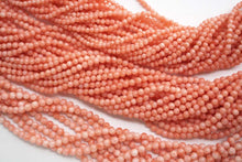 画像をギャラリービューアに読み込む, (半連/1連)ピンク珊瑚 丸玉 4-4.5mm 45cm