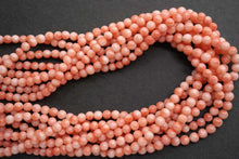 画像をギャラリービューアに読み込む, (半連/1連)ピンク珊瑚 丸玉 4.7-5mm 40cm