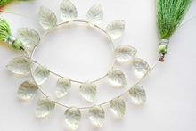 Load image into Gallery viewer, 宝石質 グリーンアメシスト カービング リーフ 葉っぱ