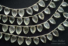 Load image into Gallery viewer, 宝石質 グリーンアメシスト カービング リーフ 葉っぱ