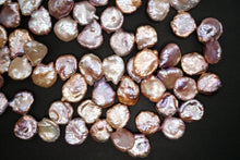 画像をギャラリービューアに読み込む, (半連/1連)高品質 淡水パール 天然色 ピンク 花びら クレオ穴 ペタル