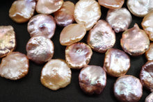 画像をギャラリービューアに読み込む, (半連/1連)高品質 淡水パール 天然色 ピンク 花びら クレオ穴 ペタル