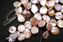 画像をギャラリービューアに読み込む, (半連/1連)高品質 淡水パール 天然色 ピンク 花びら クレオ穴 ペタル