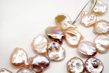 画像をギャラリービューアに読み込む, (半連/1連)高品質 淡水パール 天然色 ピンク 花びら クレオ穴 ペタル