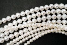 Load image into Gallery viewer, Freshwater Pearl Poppy Baroque Creo Hole White 38 cm