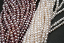 Load image into Gallery viewer, Freshwater Pearl Poppy Baroque Creo Hole White 38 cm