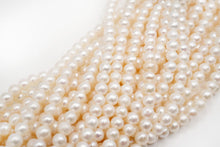 画像をギャラリービューアに読み込む, 5/28 淡水パール 白 有核 37cm セミラウンド