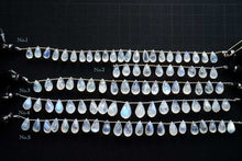 画像をギャラリービューアに読み込む, (No.1-5)上質 レインボームーンストーン ホワイトラブラドライト ファセットドロップ