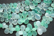 画像をギャラリービューアに読み込む, (半連/1連)オーストラリア産 クリソプレーズ スムースペアシェイプ