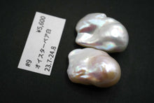 画像をギャラリービューアに読み込む, (ペア #9-19)高品質 淡水パール ホワイト オイスターバロック 穴無し ルース