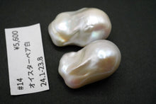 画像をギャラリービューアに読み込む, (ペア #9-19)高品質 淡水パール ホワイト オイスターバロック 穴無し ルース