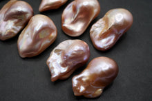 画像をギャラリービューアに読み込む, (ペア #24-29)高品質 淡水パール 天然色 オイスターバロック 穴無し ルース