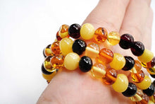Load image into Gallery viewer, (1 row 19cm) Amber Baltic Amber 3 Colors Tumble Bracelet