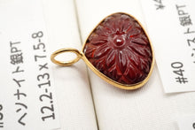 画像をギャラリービューアに読み込む, 5/28(#36-47)宝石質 ジェムストーン 銀製+K18メッキ ペントップ ヴェルメイユ 銀製フレーム