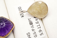 画像をギャラリービューアに読み込む, 5/28(#36-47)宝石質 ジェムストーン 銀製+K18メッキ ペントップ ヴェルメイユ 銀製フレーム