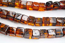 Load image into Gallery viewer, (1/4,半連,1連)バルチックアンバー キューブ 琥珀 アンバー