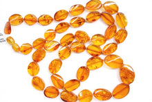Load image into Gallery viewer, (半連/1連)バルチックアンバー 70cm ネックレス 琥珀 オーバル アンバー