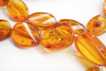 Load image into Gallery viewer, (半連/1連)バルチックアンバー 70cm ネックレス 琥珀 オーバル アンバー