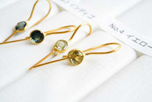 Load image into Gallery viewer, (No.1-7)宝石質 ジェムストーン トルマリン ヴェルメイユ 銀製+K18GP ピアス