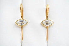 画像をギャラリービューアに読み込む, 宝石質 ジェムストーン ホワイトパーズ ヴェルメイユ 銀製+K18GP ピアス